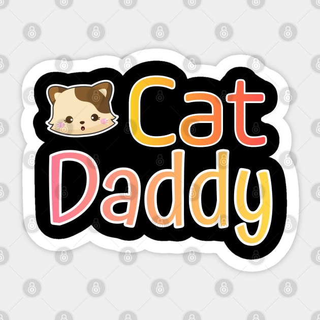 Cat Daddy Funy Cute gift Sticker by DrollDrifter